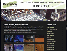 Tablet Screenshot of lighting-hire.revolution-events.co.uk